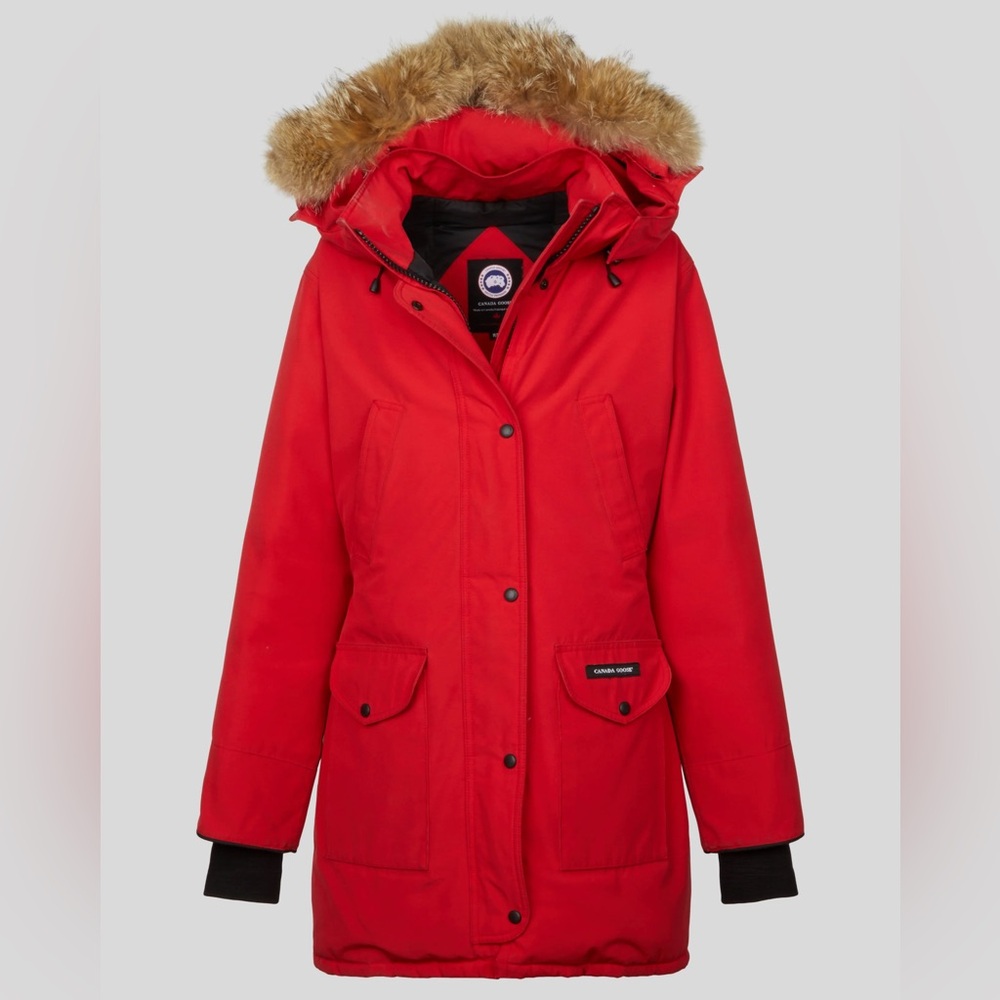 Canada Goose Women’s Trillium Parka w/ Fur, Red (Size Small) NWOT